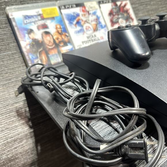 Sony Playstation 3 Console Slim 160GB CECH-3001A w/ Controller And Games - Picture 4 of 8